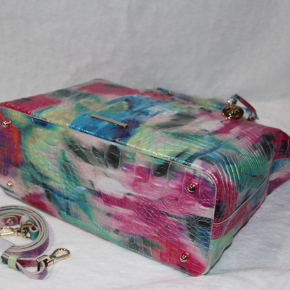 NWT Brahmin Large Duxbury Satchel Impression Melbourne Leather Purse - Picture 5 of 7